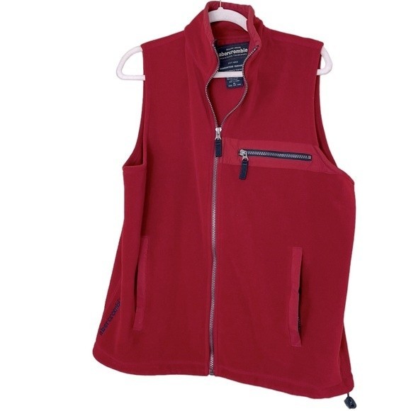 Abercrombie & Fitch Other - Vintage XL Abercrombie & Fitch Red Fleece Zip Vest Unisex